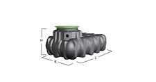 Regenwasser-Flachtank Platin Zisterne Wassertank Erdtank von GRAF