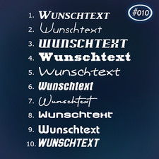 Wunschtext 40cm Aufkleber Name