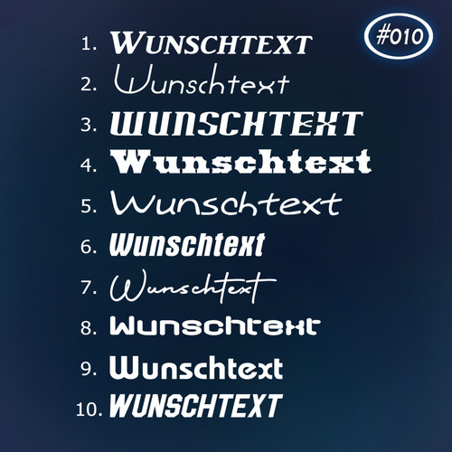 Wunschtext 40cm aufkleber name - wunschtext,