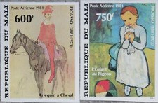 MALI 1981 876-77 U Harlekin zu Pferd Picasso Gemälde Paintings Maler Painter **