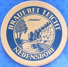 Alter Bierdeckel Brauerei Leicht Nedensdorf um 1940-50