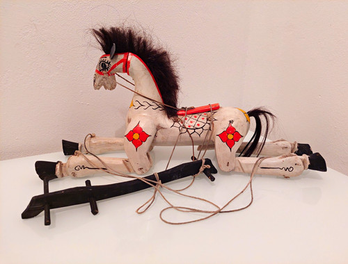 Vintage holz pferd marionette - vintage,