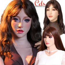 Realistic Silicone Mask Headwear Female Face Masks for Crossdresser Drag Queen