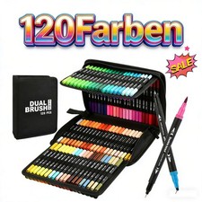 Dual Brush Pen Set, 120 Farben