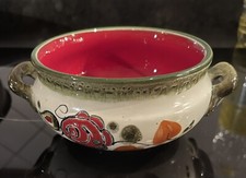 Schramberg Tirol Keramik Handbemalt SMF Blumen rot Bauernrose - Teile zur Wahl 