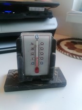 Altes dekoratives Thermometer Gestein Schiefer ? alt vintage Deko Nachlass Fund