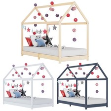 Kinder Bettgestell Holz Kinderbett Spielbett Bettrahmen Massivholz 70/80/90 cm