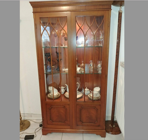 Biedermeier vitrine eibe - biedermeier,