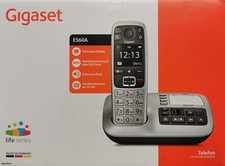 Gigaset E560A, Schnurloses Seniorenelefon mit Anrufbeantworter, silber OVP