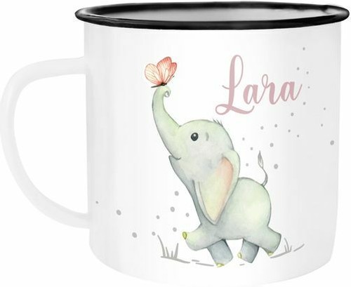 Kindertasse emaille mit - kindertasse,