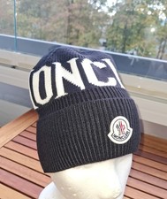 Mütze Moncler-Stil Wollmütze Strickmütze Wintermütze Schwarz Neu UNISEX