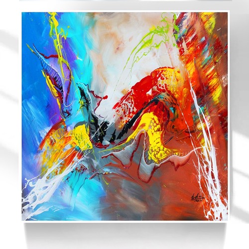 Leinwand bild abstrakt bunt - leinwand,