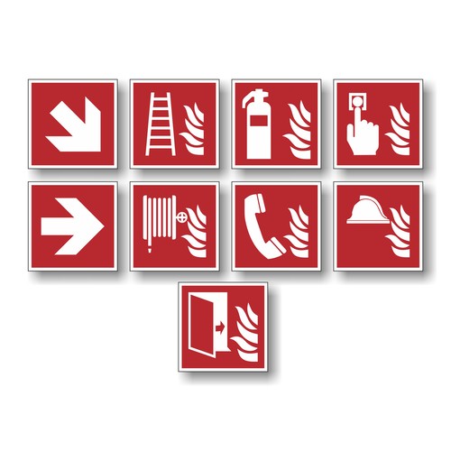 Brandschutz zeichen aufkleber - brandschutz,