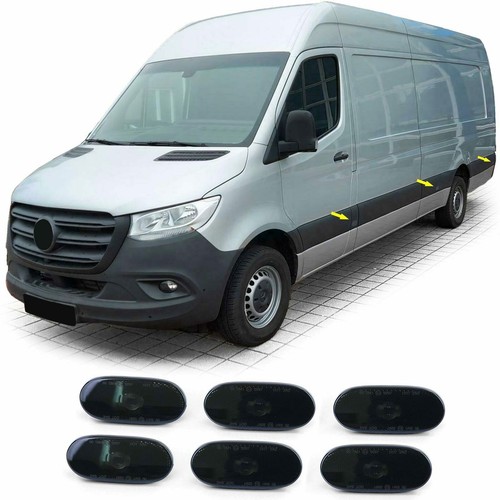 Led seitenblinker schwarz 6pcs - seitenblinker,