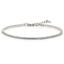 Tennisarmband Bracelet Tennis CZ Damen Armband 925 Sterling Silber Rhodium