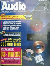 AUDIO 9/92,PHILIPS CD 950,PIONEER PD S801,AKG BAB 1000,MARK LEVINSON CELLO ANLAG