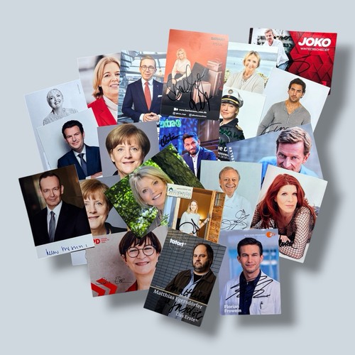 21x autogrammkarten und - 21x, tv