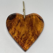 Bernstein Herz Anhänger mit