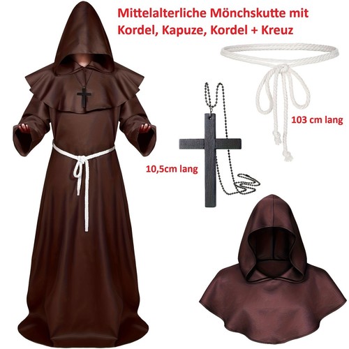 Kostüm mönch xxl braun kutte - kostüm,