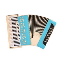 Blaue und goldene Akkordeon