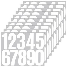 Zahlenaufkleber Weiß 8 cm