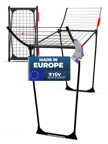 Wäscheständer schwarz 18m - wäscheständer,