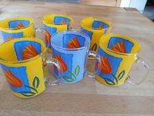 6 Glastassen / Glasbecher mit