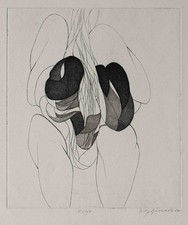 Wolff Buchholz Frauenakt Abstrakt R6707 signiert Radierung 1967