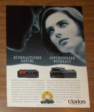 Seltene Werbung CLARION CRX 111 R Autoradio & CDC 9300 CD-Wechsler 1991