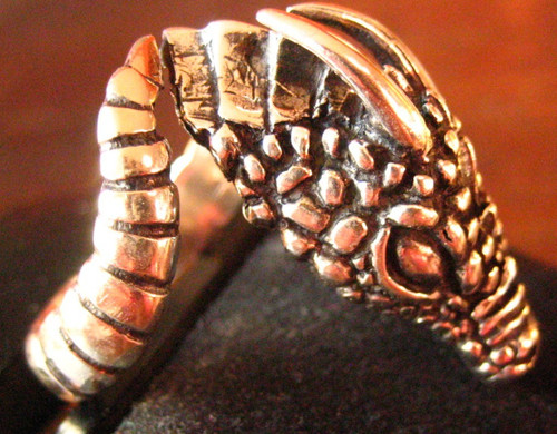 Drachen ring 925 silber rg58 - silber,