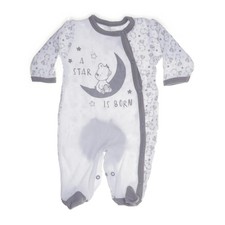 Baby Sweets, Strampler, Größe: 56, Weiß/Grau, Print, Unisex (Kinder) -W2B