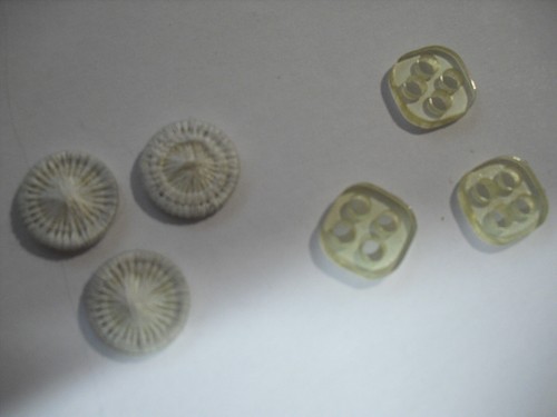 Knöpfe zwirnknopf 12mm weiss - knöpfe,