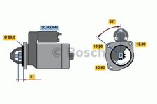 BOSCH 0 986 011 140 Starter Anlasser 2,7kW für IVECO MK für FENDT Farmer 12V LKW