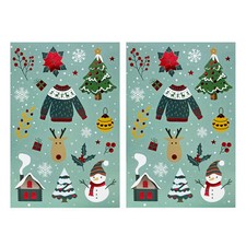 42 Weihnachtsmotiv Aufkleber