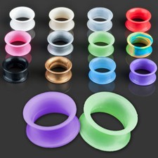 20-32mm Tube Flesh Tunnel Plug Silikon flexibel Ohr Piercing Z108x