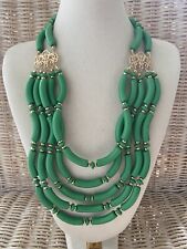 Damenkette Statement Halskette Grün Modekette Lagenlook Modeschmuck Blogger