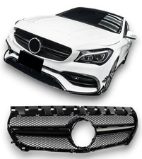 Grill Sport Kühlergrill passt für Mercedes W117 C117 CLA-Klasse Schwarz