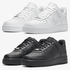 Nike Air Force 1 Low '07 Damen-Turnschuhe schwarz weiß tiefes Oberteil Freizeit-Turnschuhe