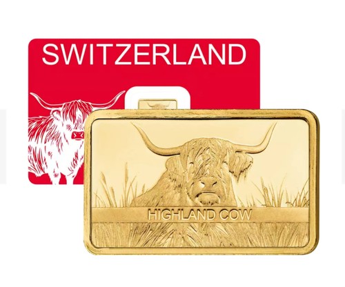 Goldbarren suisse pamp kuh - 1g,