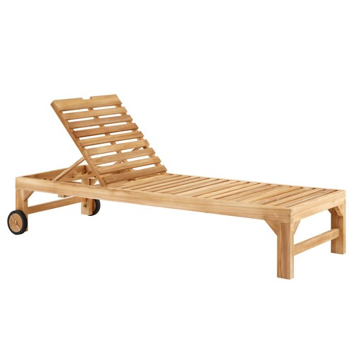 Sonnenliege aus teak massiv - aus,