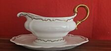 Rosenthal Pompadour Selb Porzelan Sauciere weiß mit Goldrand