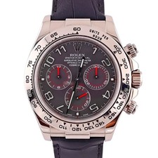 ROLEX Daytona Grey Racing Dial Weissgold Leder 2007 - 116519