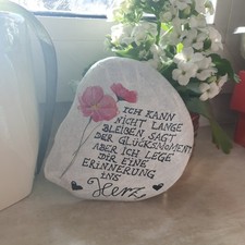 Bemalter Stein + XL 11x10cm +