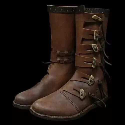 Mittelalter leder stiefel - mittelalter,