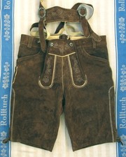 BESTICKTE BRAUNE LEDERHOSE -