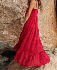 Damen Maxikleid Im