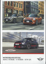 MINI 3- + 5-Türer Bedienungsanleitung 2020 JCW GP Betriebsanleitung Handbuch BA