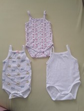 3 x Baby  Bodys  Strampler Kurzarm Träger  Gr. 68