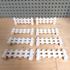 LEGO Duplo 8 x weiß Zaunteile Absperrungen Bauernhof Pferdekoppel Zoo
