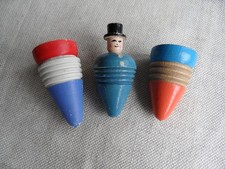 3 Stück alte HOLZKREISEL DDR